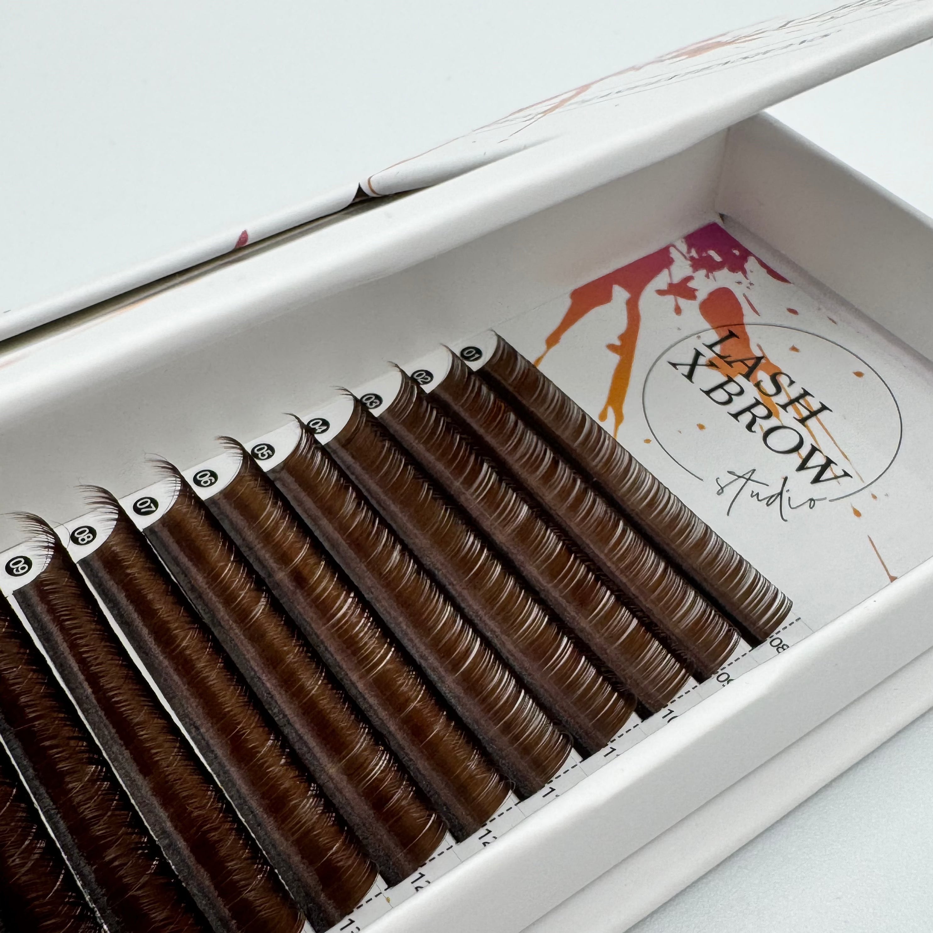 Dark Chocolate Brown Lash Extensions