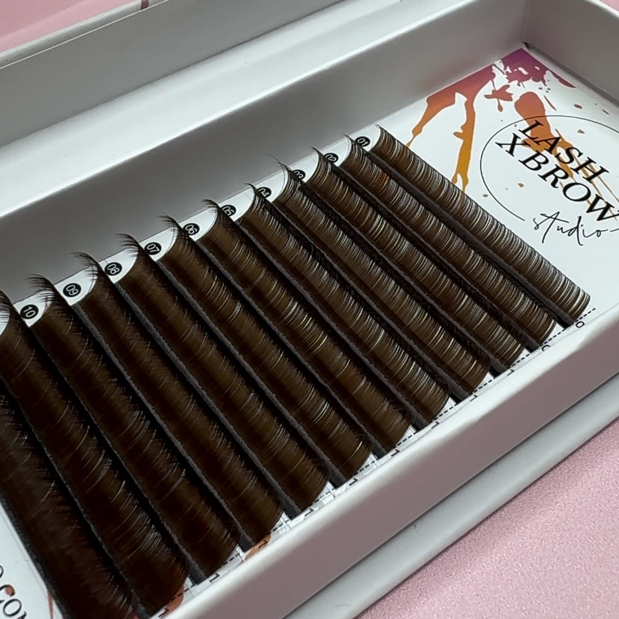 Dark Chocolate Brown Lash Extensions